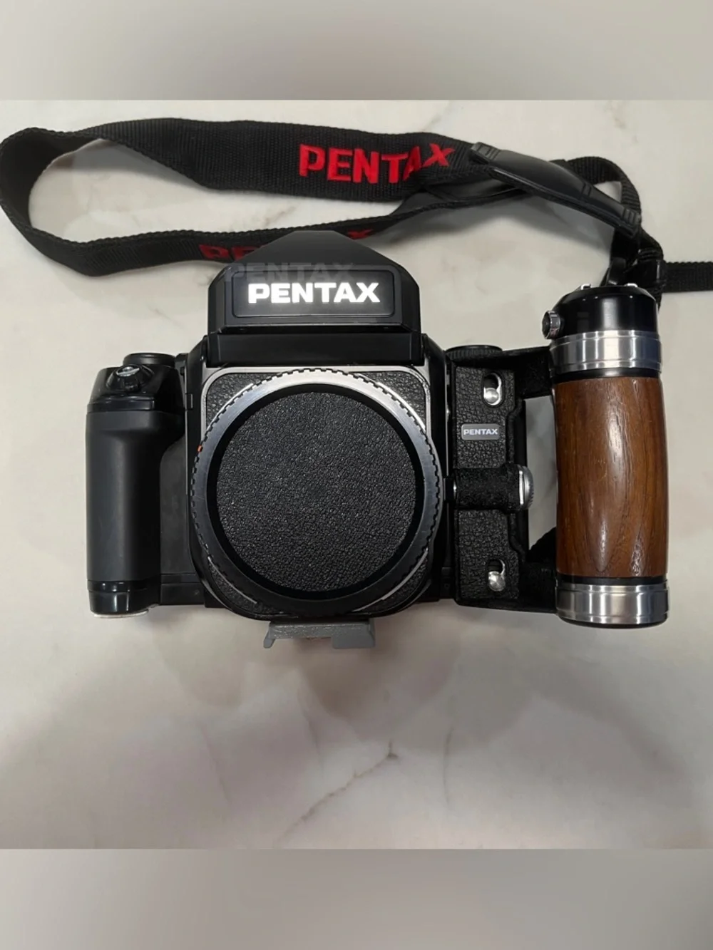 Pentax 67 |I Medium Format Camera Body With Detachable Wood Handle